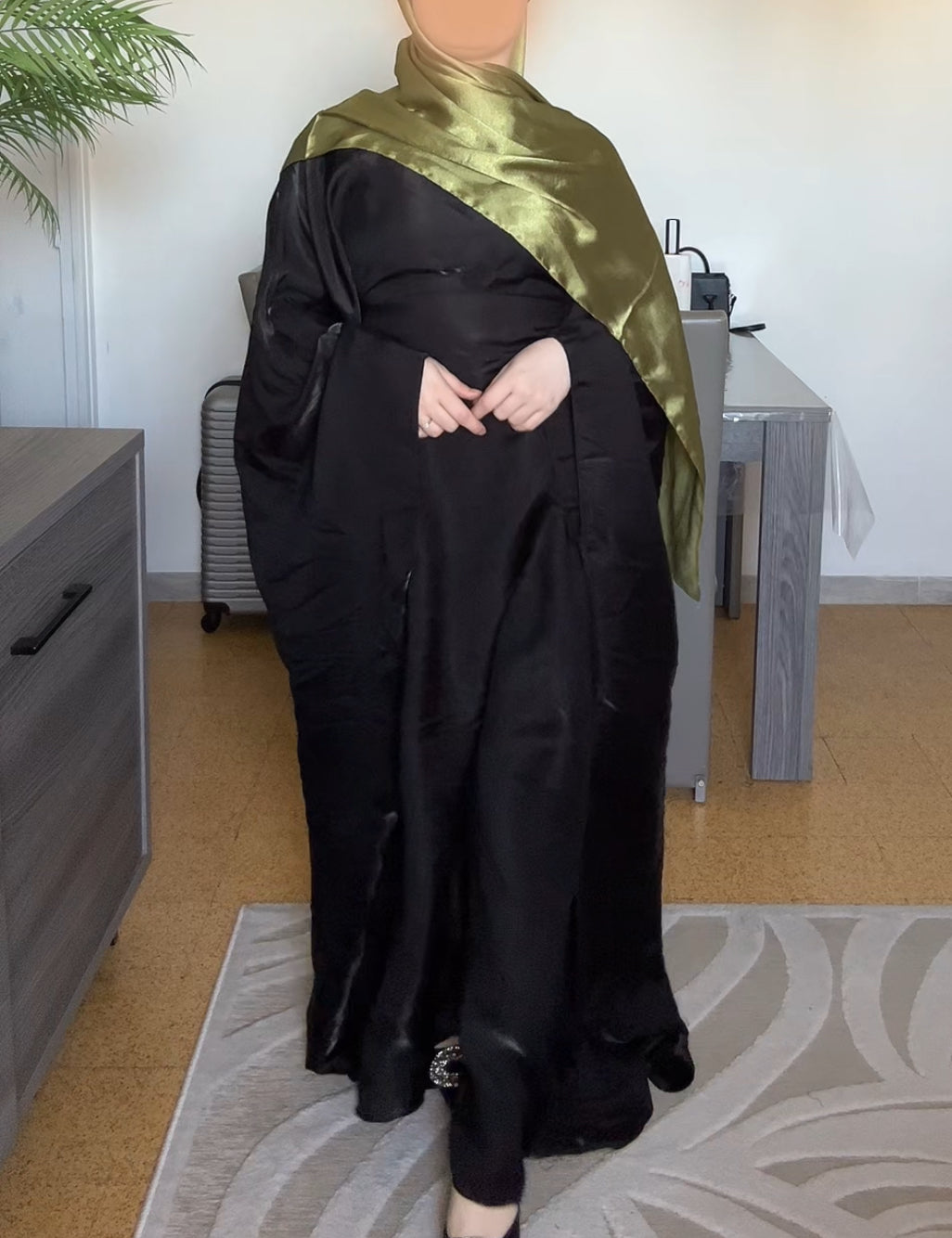 Abaya ceintré