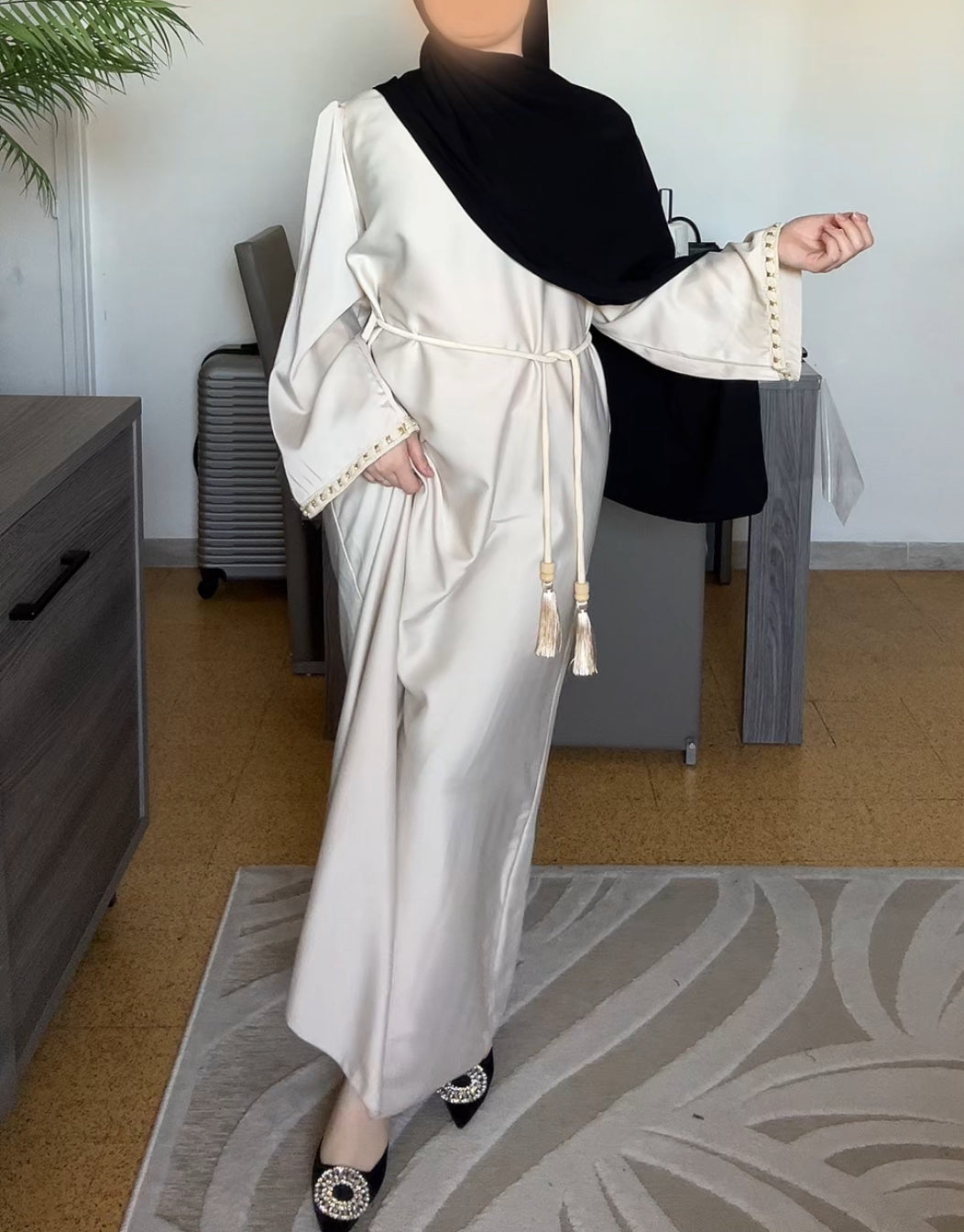 Abaya ceinturé